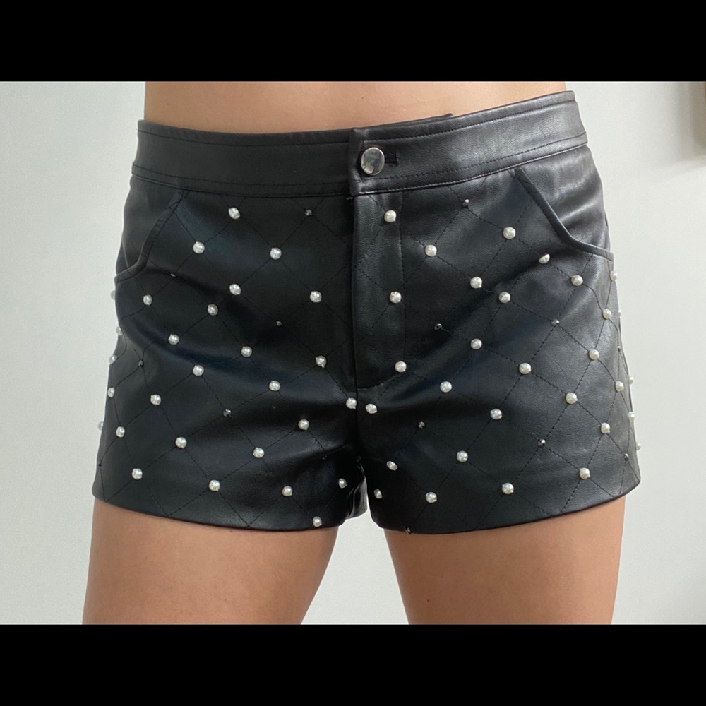 Brand new Guess Faux Leather Pearl Shorts